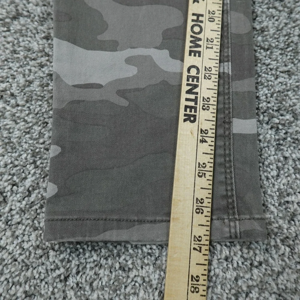 Democracy Jeans Womens 12 Gray Camo Ab Technology Pants Stretch Skinny Mid Rise